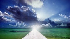 Clouds bright roads skies