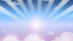 Clouds bright sunlight skies digital art