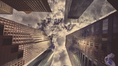 Clouds buildings cities