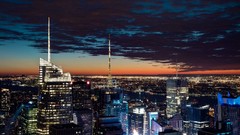 Clouds buildings cityscapes nightlights