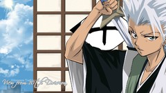 Clouds captain white hair Swords bleach Hitsugaya Toshiro