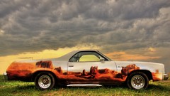 Clouds cars deserts side