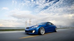 Clouds cars Hyundai vehicles blue cars