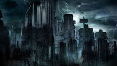 Clouds City Lightning lightless