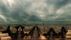 Clouds cityscapes buildings