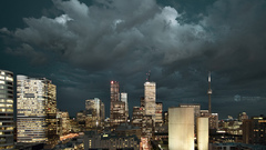 Clouds cityscapes buildings nature