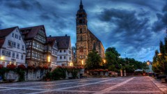 Clouds cityscapes churches