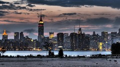 Clouds cityscapes city skyline