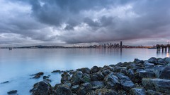 Clouds coast cityscapes