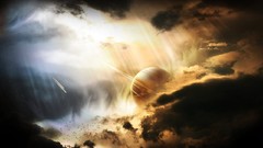 Clouds dark planets artwork