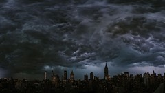 Clouds dark storm Manhattan Empire State Building new york city 