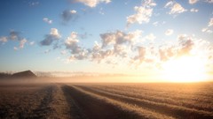 Clouds dawn fields skies