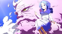 Clouds dress hats blue hair smiling anime girls boots blue eyes 