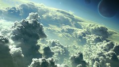 Clouds Earth planets outer space