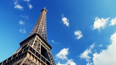Clouds Eiffel Tower Paris France tour skyscapes