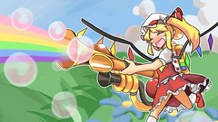 Clouds eyes weapons Guns wings Anime hats parody long hair 