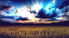 Clouds fields hot air