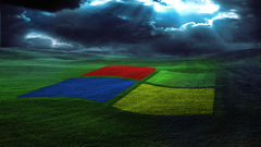 Clouds fields windows logo