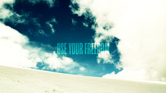 Clouds freedom Typography motivation