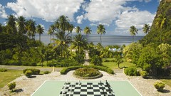 Clouds Garden palm trees plantation caribbean chess board saint 