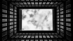 Clouds germany hamburg architecture symmetry grayscale window 