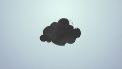Clouds grunge minimalistic digital art grey background