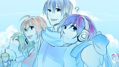 Clouds hatsune miku vocaloid kagamine len kagamine rin meiko 