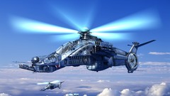 Clouds Helicopters outdoors blue