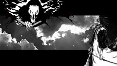 Clouds hollow bleach Zaraki Kenpachi grayscale Menos Grande