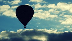 Clouds hot air balloons