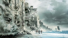 Clouds inception abandoned city