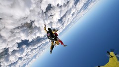 Clouds jumping skydiving