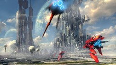 Clouds Landscapes cityscapes spaceships