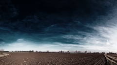 Clouds Landscapes fields fisheye