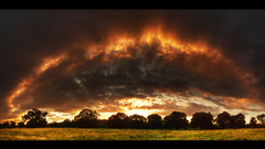 Clouds Landscapes fire countryside