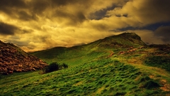 Clouds Landscapes grass