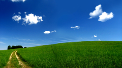 Clouds Landscapes grass meadows