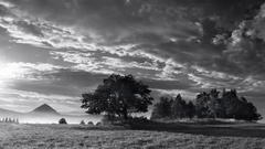 Clouds Landscapes grayscale monochrome