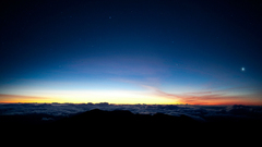 Clouds Landscapes horizon Stars