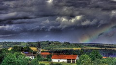 Clouds Landscapes nature churches