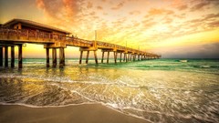 Clouds Landscapes nature dock