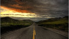 Clouds Landscapes nature roads