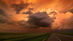 Clouds Landscapes nature roads