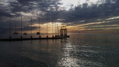 Clouds Landscapes nature Sea