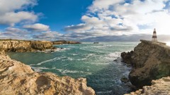Clouds Landscapes nature Sea