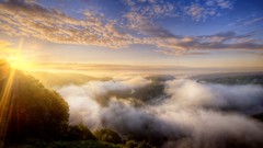 Clouds Landscapes nature sunlight