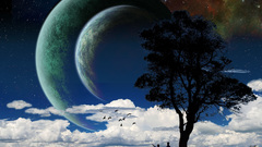 Clouds Landscapes outer space