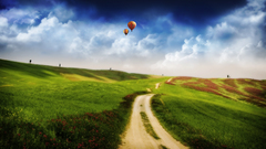 Clouds Landscapes roads hot