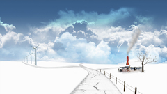 Clouds Landscapes snow digital