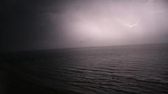 Clouds Landscapes text grayscale